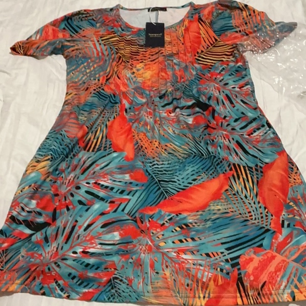 Sampeel Vibrant Tropical Print Dress